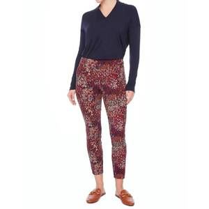 NEW UP! 28" techno petal ankle pants in cranberry